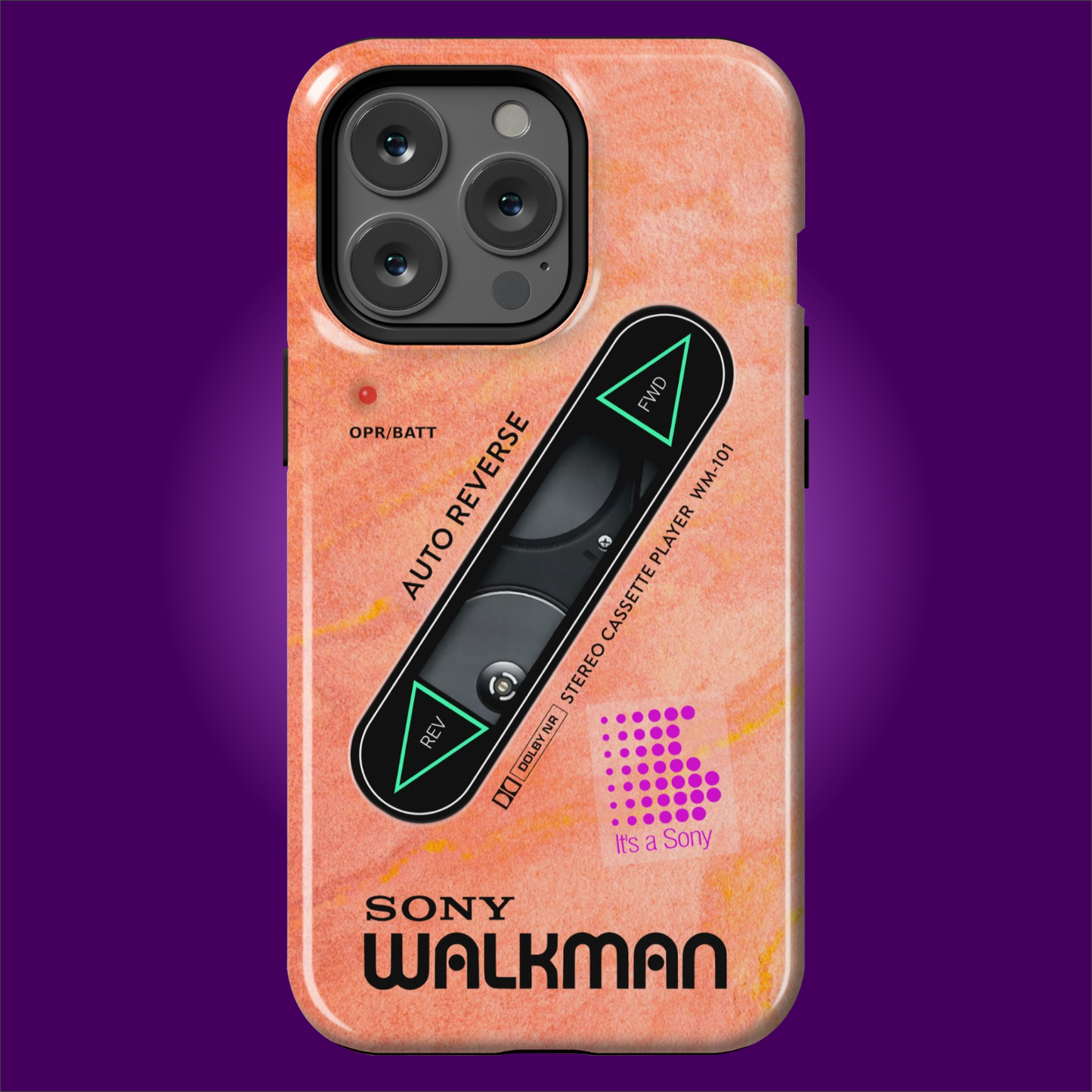 Sony Walkman Peach Textured WM-101