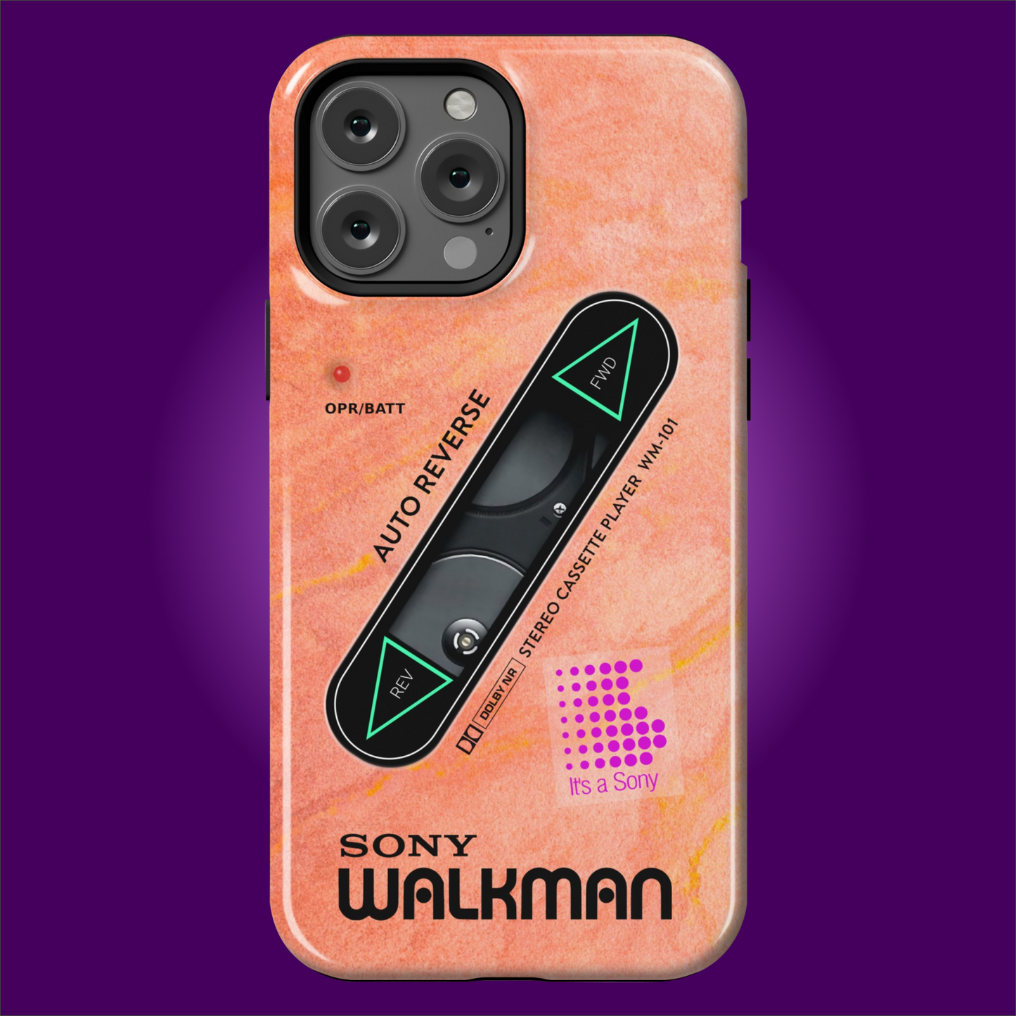 Sony Walkman Peach Textured WM-101
