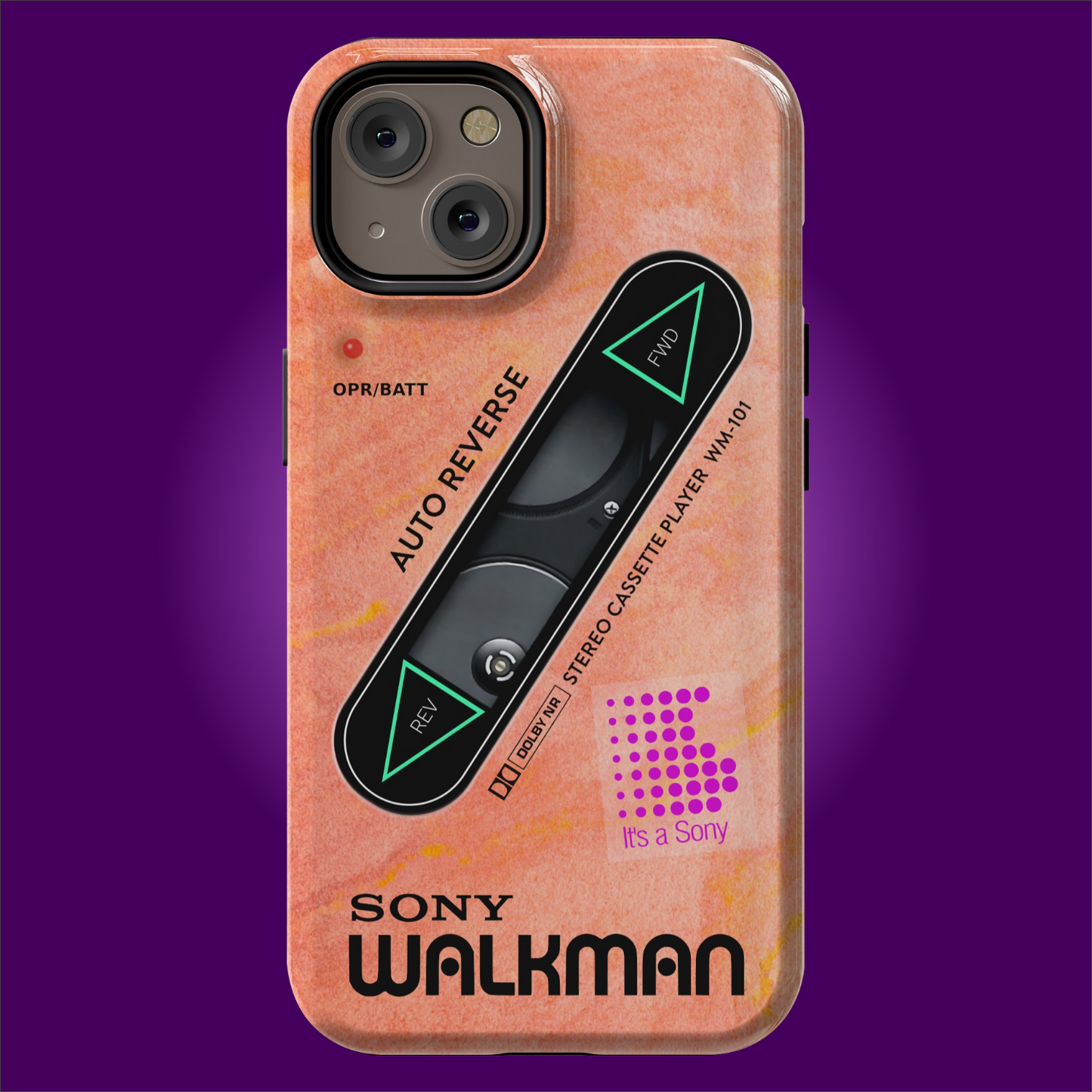 Sony Walkman Peach Textured WM-101