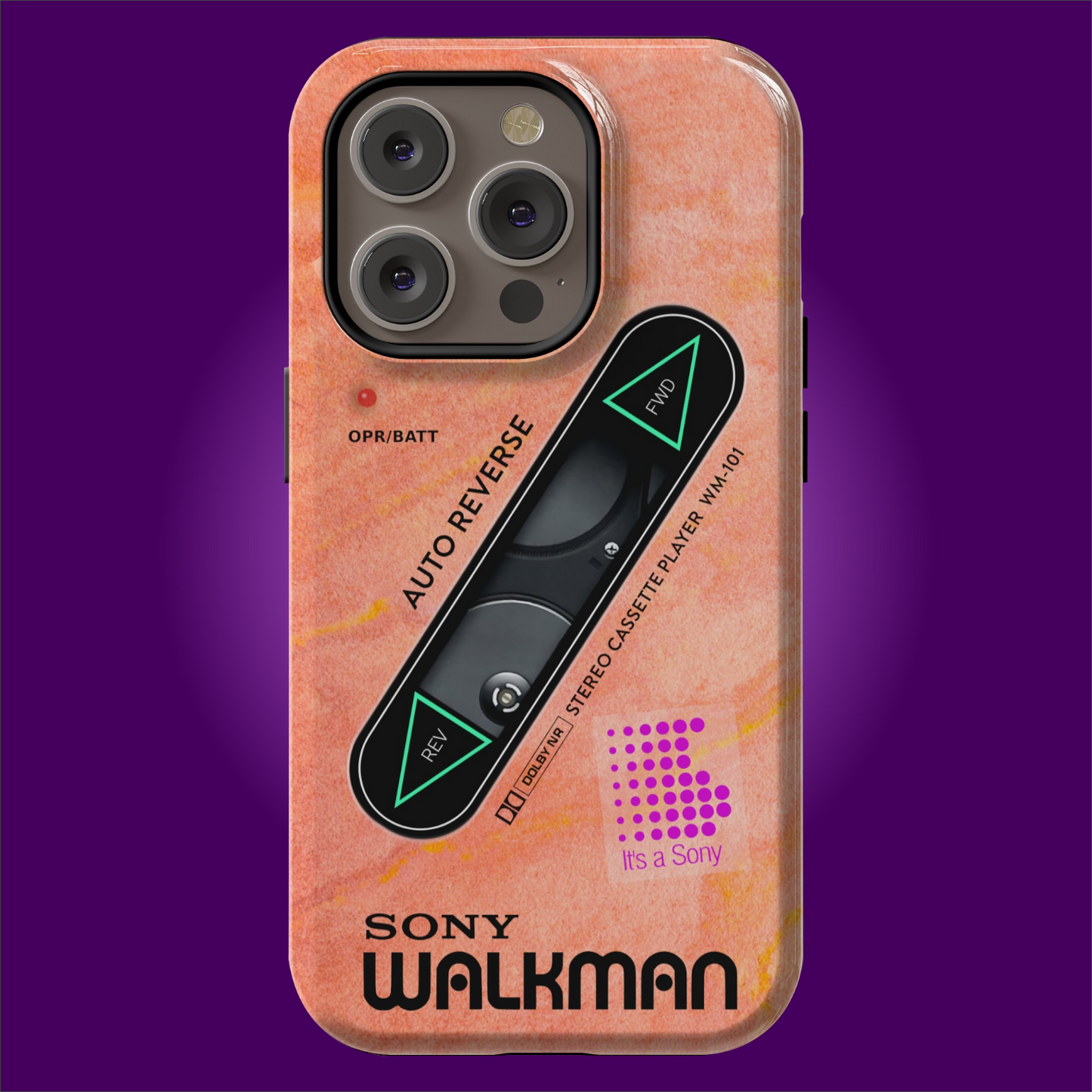 Sony Walkman Peach Textured WM-101