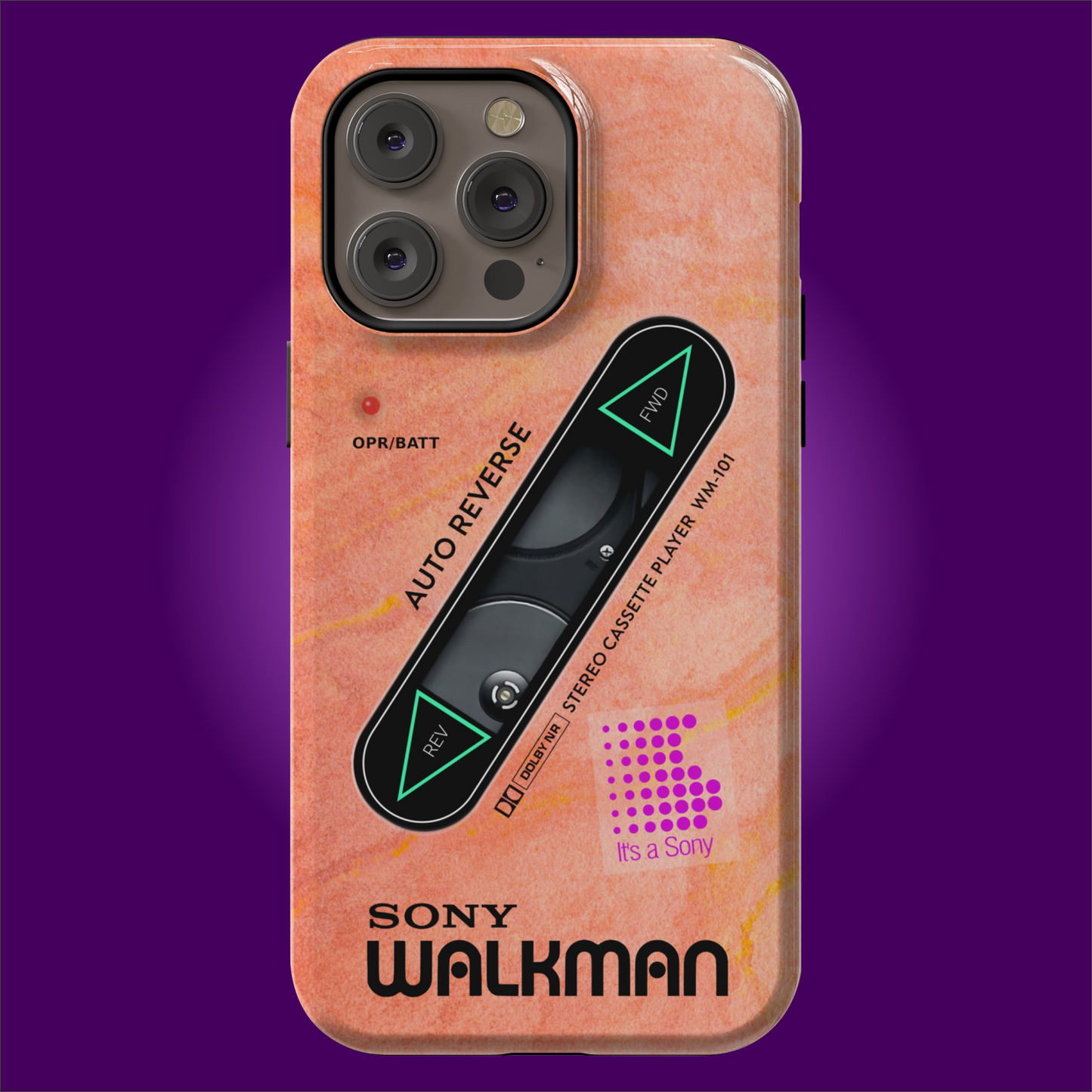 Sony Walkman Peach Textured WM-101