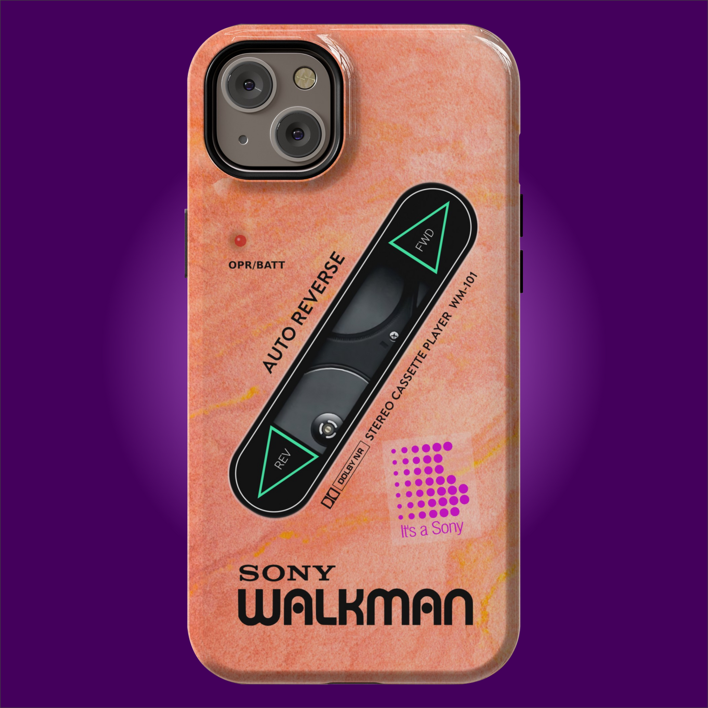 Sony Walkman Peach Textured WM-101