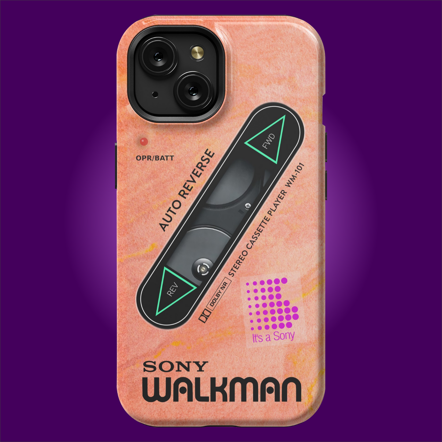 Sony Walkman Peach Textured WM-101
