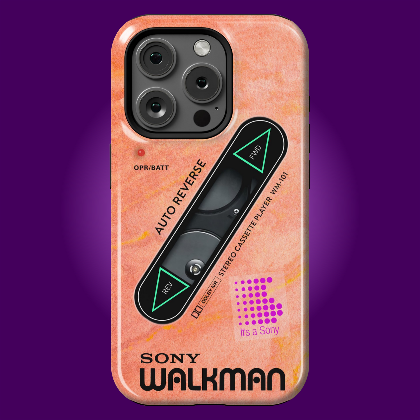 Sony Walkman Peach Textured WM-101