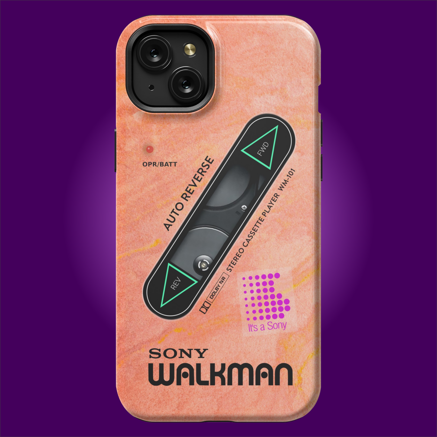 Sony Walkman Peach Textured WM-101