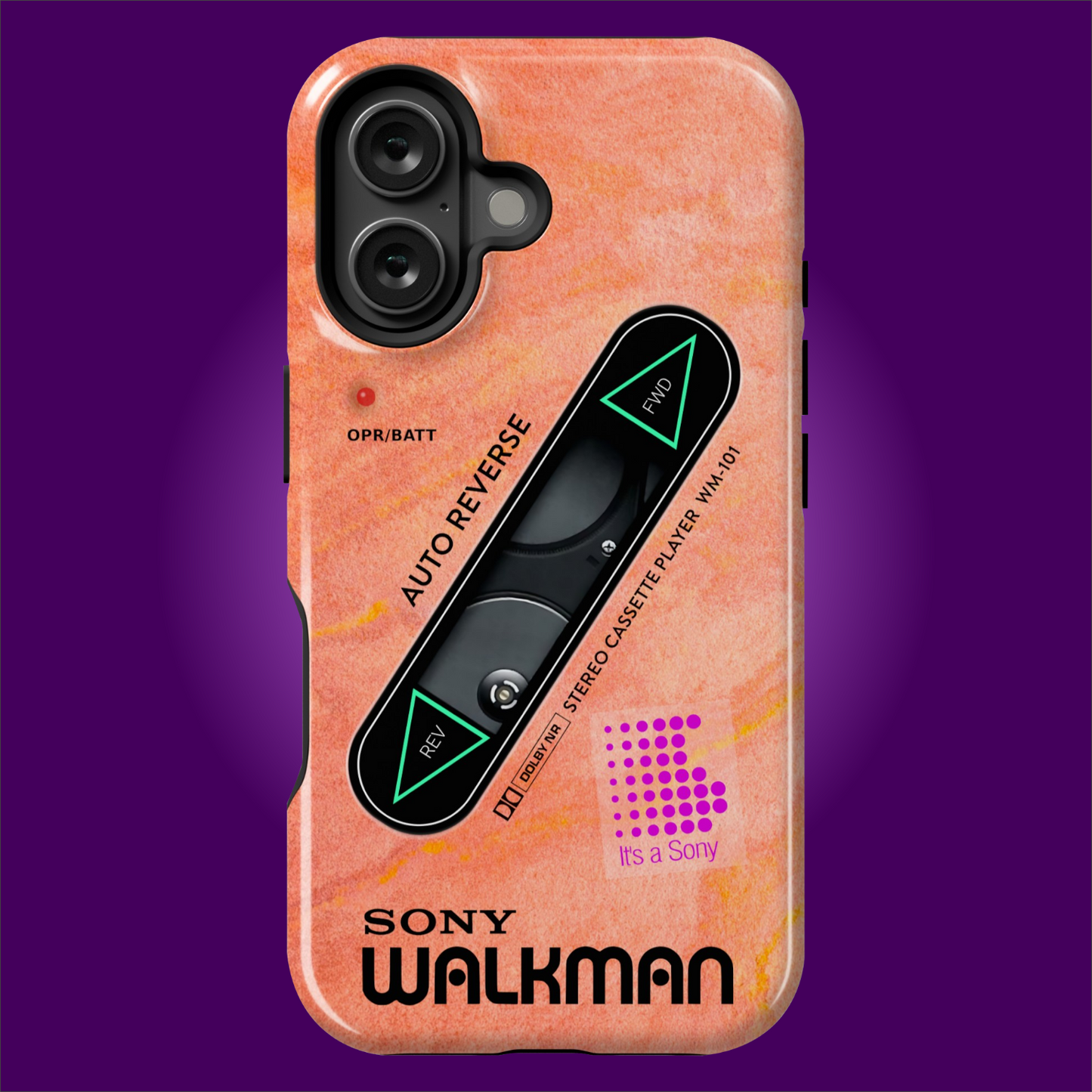 Sony Walkman Peach Textured WM-101