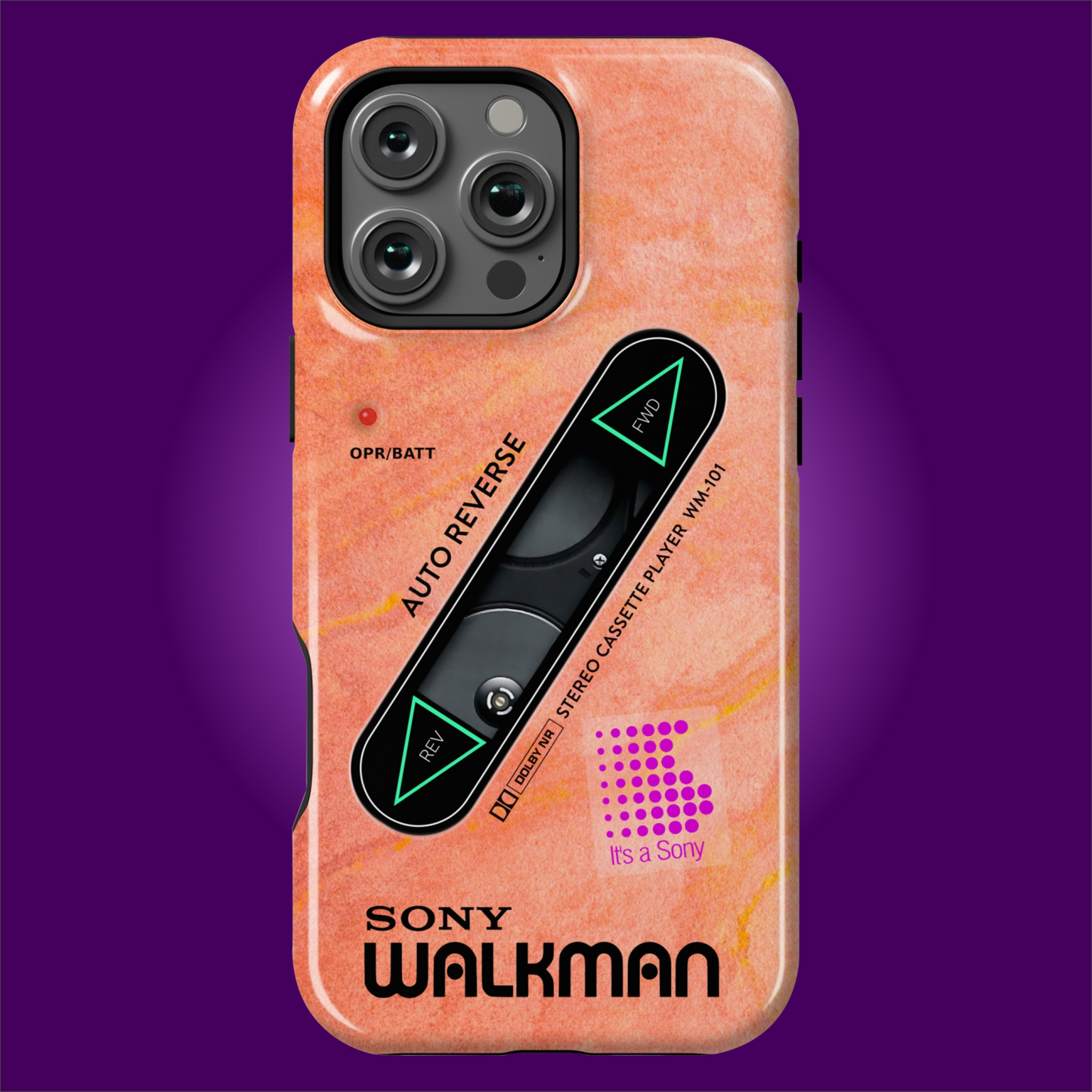 Sony Walkman Peach Textured WM-101