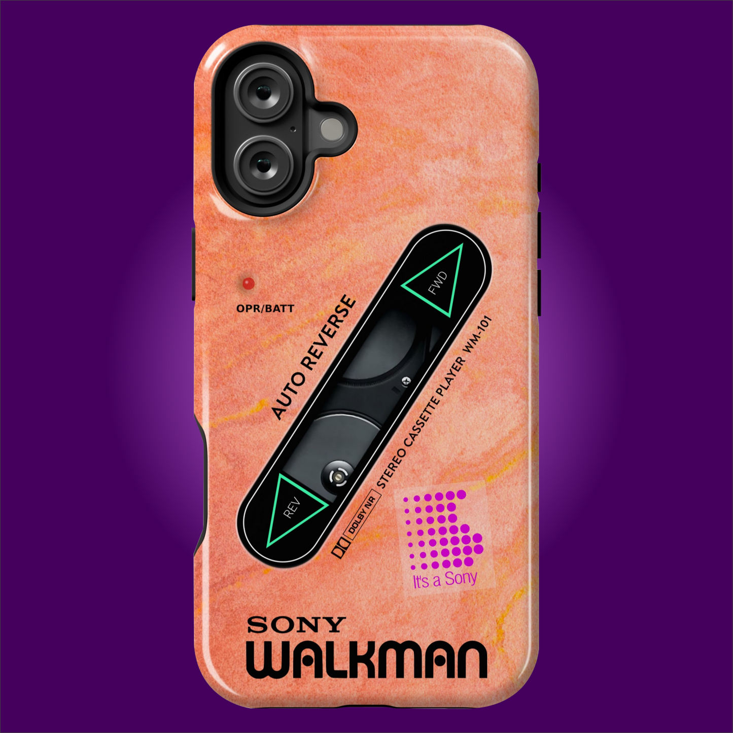 Sony Walkman Peach Textured WM-101