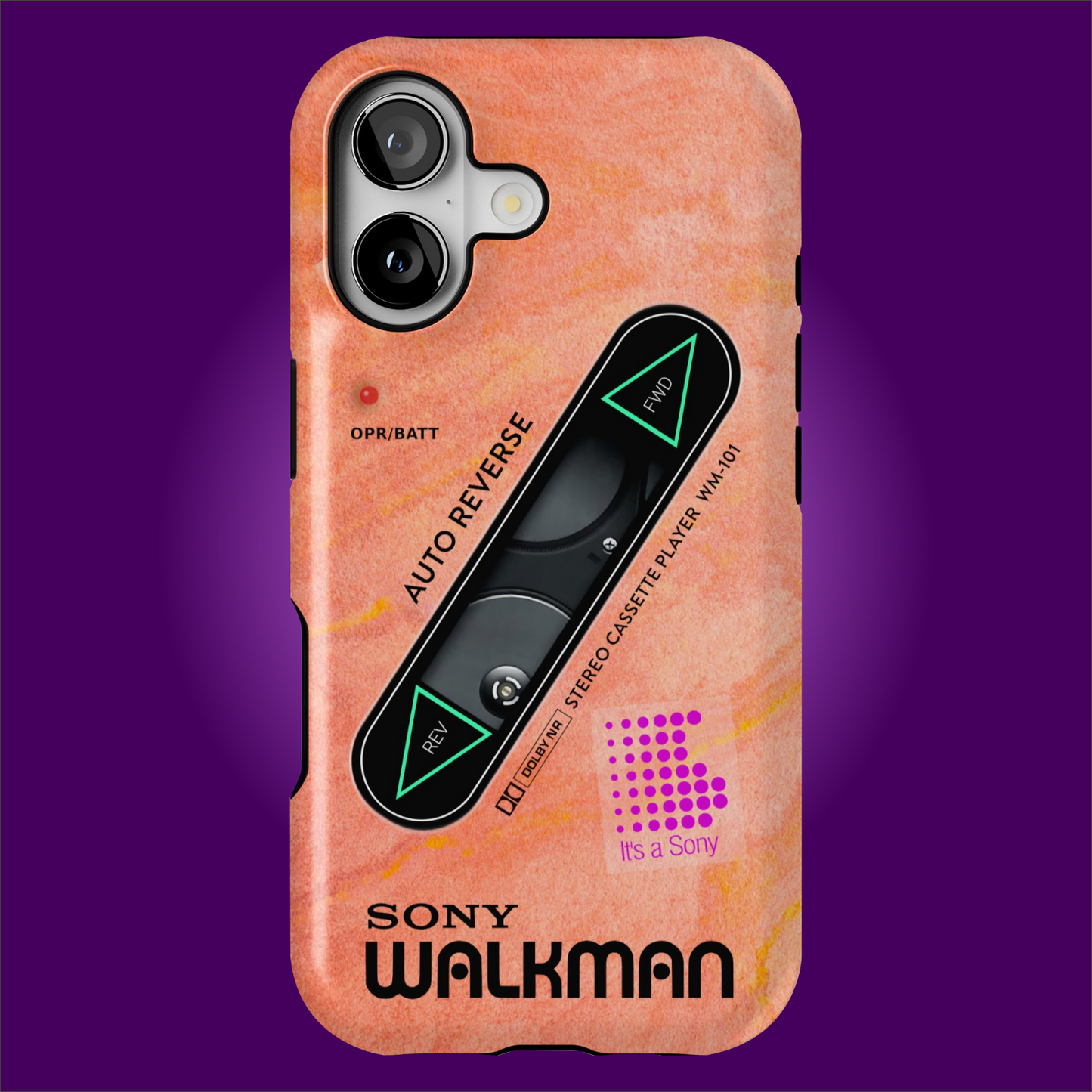 Sony Walkman Peach Textured WM-101