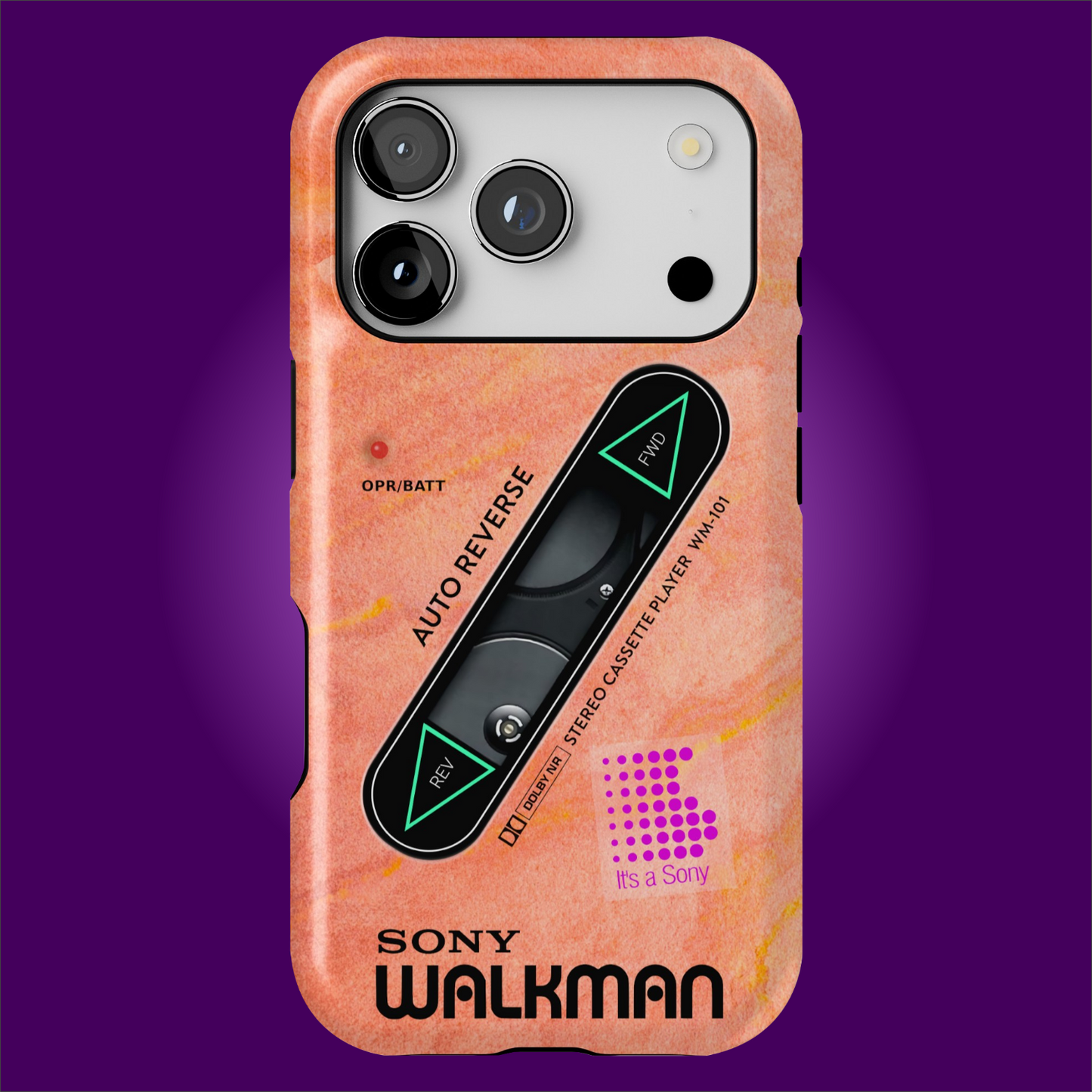 Sony Walkman Peach Textured WM-101