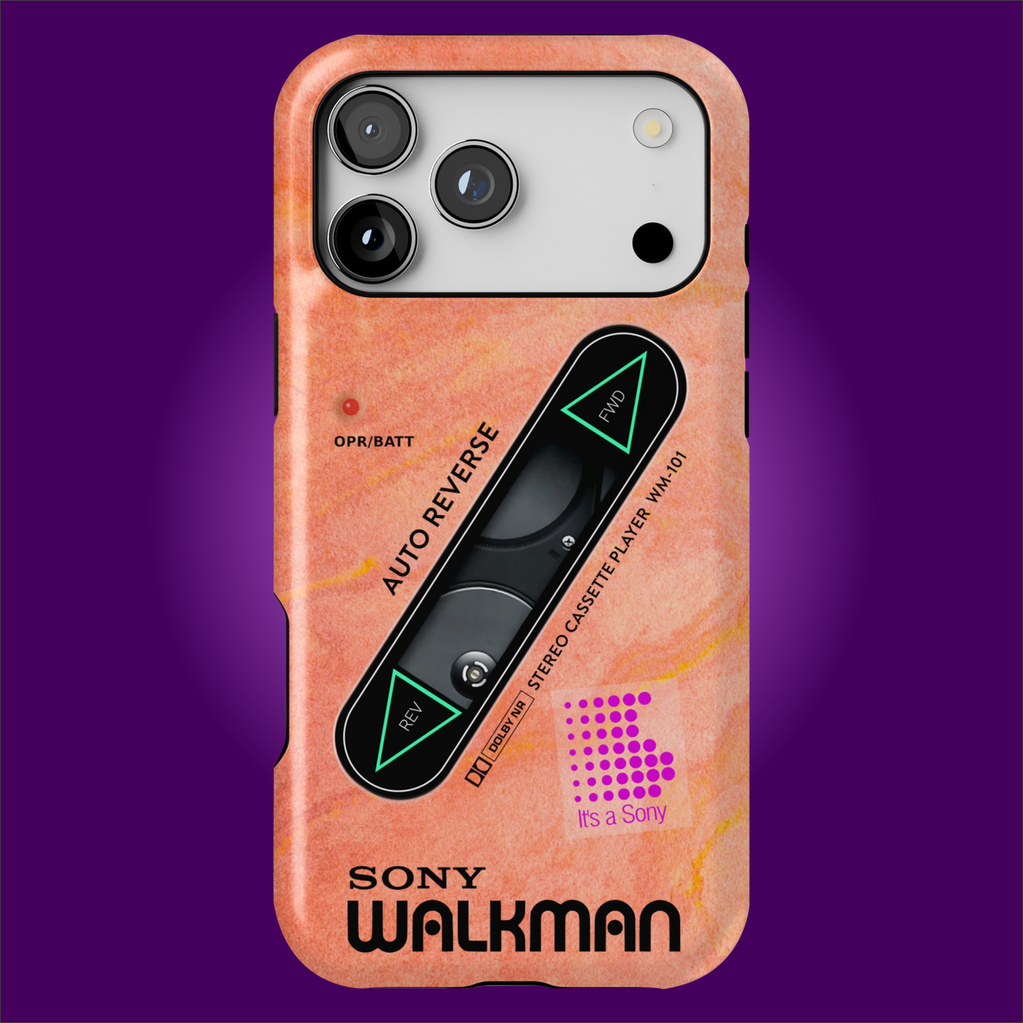 Sony Walkman Peach Textured WM-101