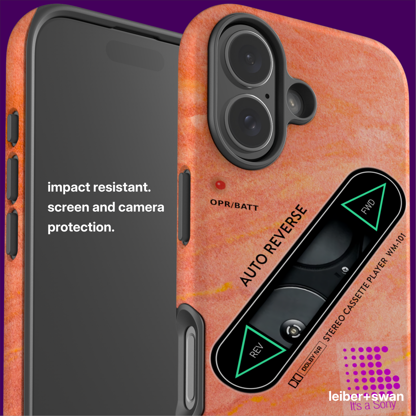 Sony Walkman Peach Textured WM-101