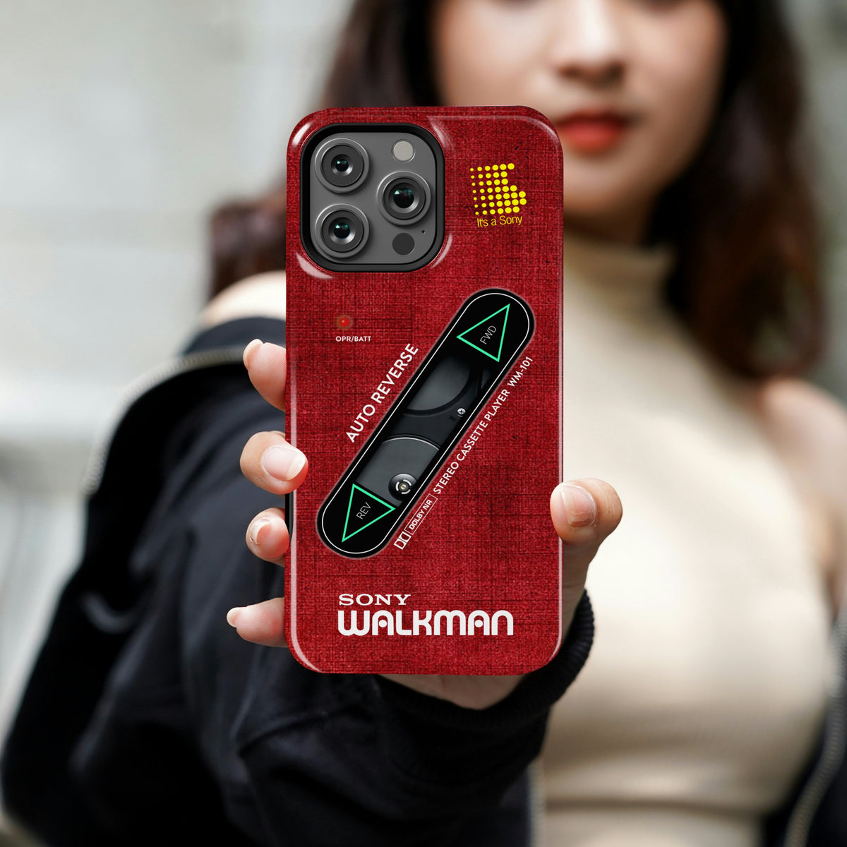 Sony Walkman Red Textured WM-101
